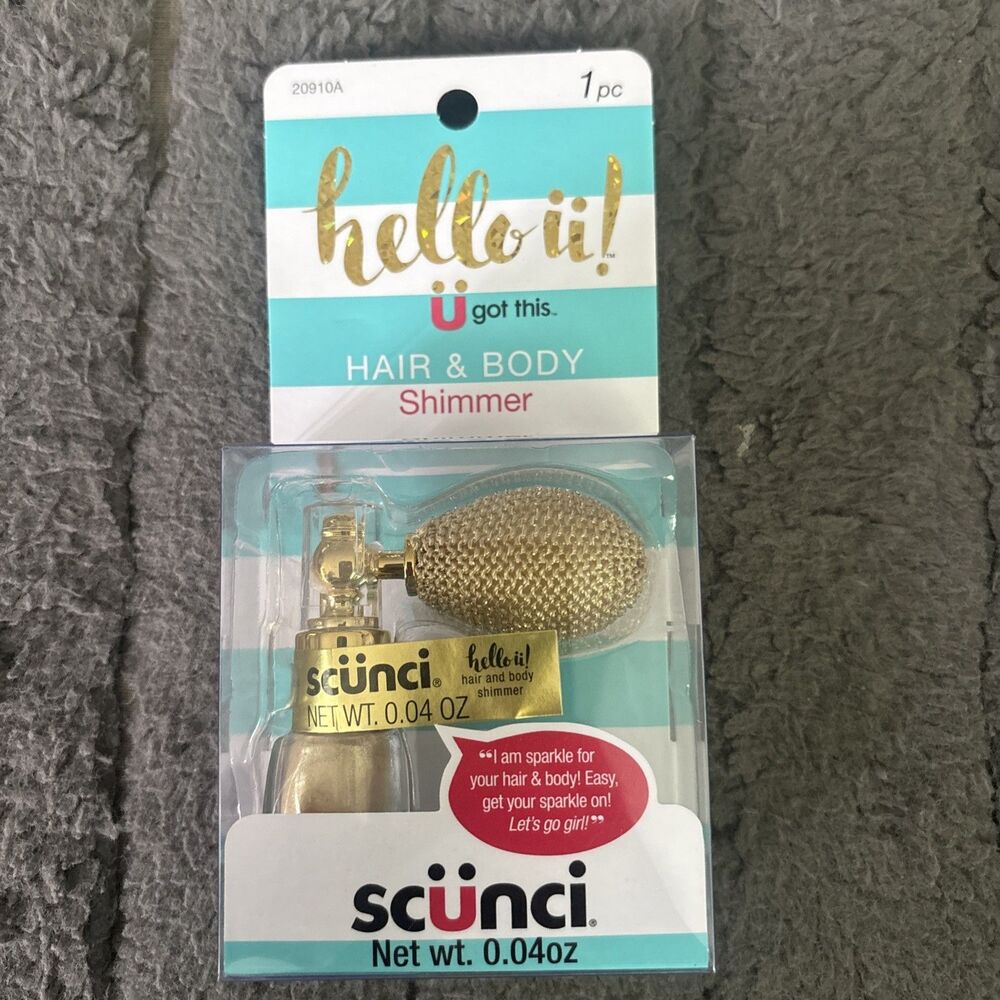 Scünci "Hello ü!" brand hair and body shimmer spray